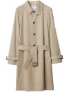 Burberry Gabardine-weave Trench Coat In Neutrals