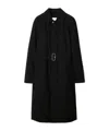 Burberry Women Long Nylon Cotton Padded Car Coat In Black