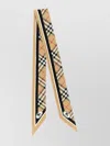 Burberry Long Plaid Silk Bandeau With Pointed Ends