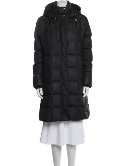 Pre-owned Burberry Long Puffer Coat In Black