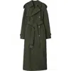 Burberry Double-breasted Quilted Trench Coat In Loch