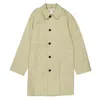 Burberry Long Raglan Sleeves Raincoat In Yellow
