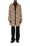 Burberry Cotton Reversible Coat Checked Pattern In Brown