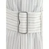 Burberry Belted Pinstriped Cotton-poplin Shirt