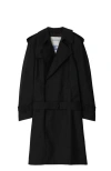 Burberry Double-breasted Belted Trench Coat In Black