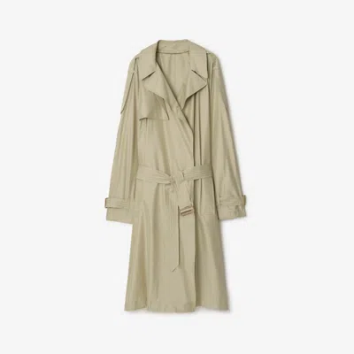 BURBERRY BURBERRY LONG SILK TRENCH COAT