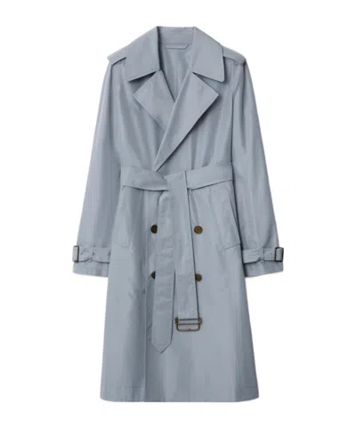 BURBERRY BURBERRY DOUBLE BREASTED BELTED LONG TRENCH COAT