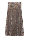 Burberry Embroidered Polyester Blend Skirt In Black