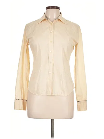 Pre-owned Burberry Long Sleeve Blouse In Ivory