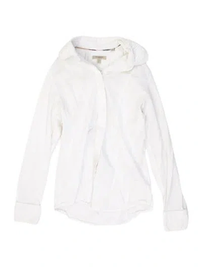 Pre-owned Burberry Long Sleeve Blouse In White