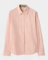 Burberry Long-sleeve Button-down Shirt In Pink