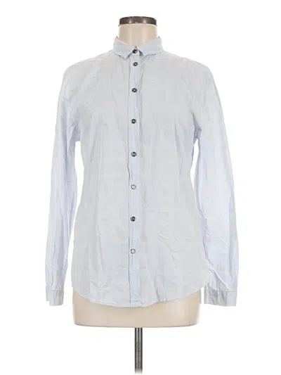 Pre-owned Burberry Long Sleeve Button Down Shirt In Blue