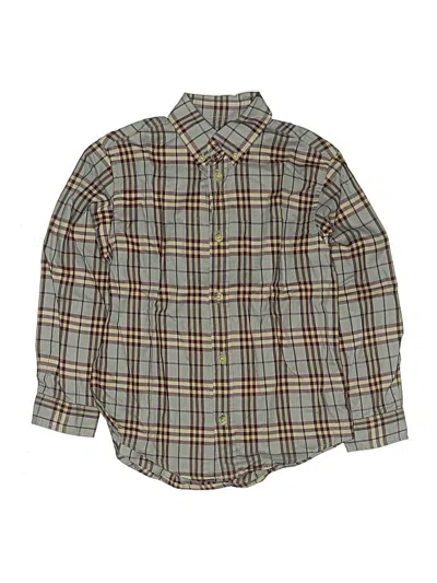 Pre-owned Burberry Kids' Long Sleeve Button Down Shirt In Brown