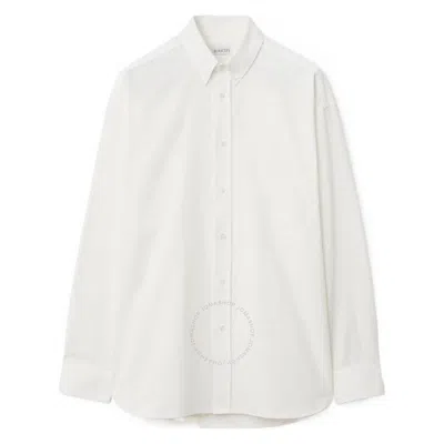 Burberry Equestrian Knight-embroidered Shirt In White