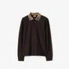 Burberry Mens Logo-embroidered Funnel-neck Cotton Sweatshirt Black Xl In Black