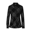 Burberry Long Sleeve Check-print Button Down Shirt In Black