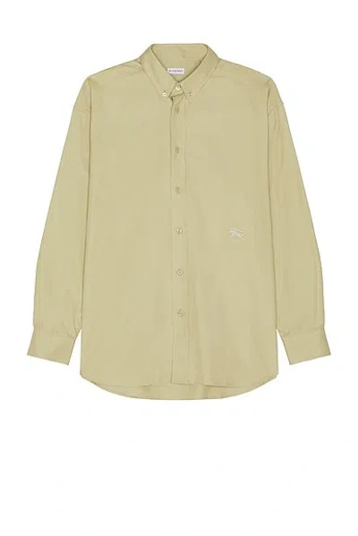 Burberry Long Sleeve Chest Pocket Shirt In Hunter