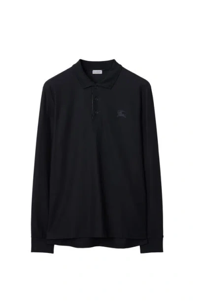 BURBERRY BURBERRY LONG-SLEEVE COTTON POLO SHIRT