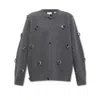 Burberry Long Sleeve Crew Neck Sweater In Grey