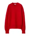 Burberry Long-sleeve Crew-neck Wool Jumper In Red