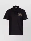Burberry Evan Ekd Check Cotton Polo Shirt Clothing In Black