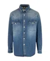 Burberry Light Blue Solid Shirt In Blue