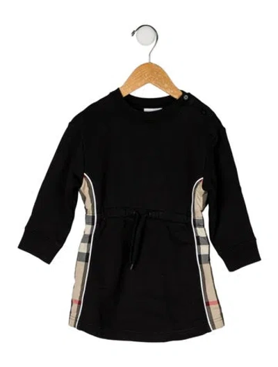 Pre-owned Burberry Babies' Long Sleeve Dress In Black