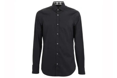 Pre-owned Burberry Long Sleeve Logo Shirt Black
