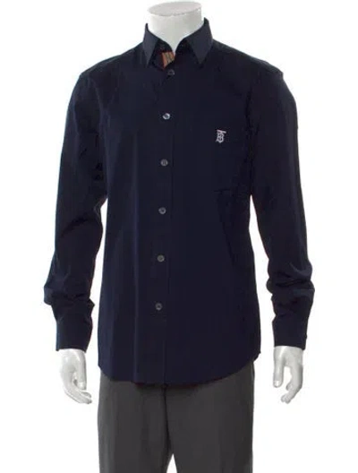 Pre-owned Burberry Long Sleeve Shirt In Blue