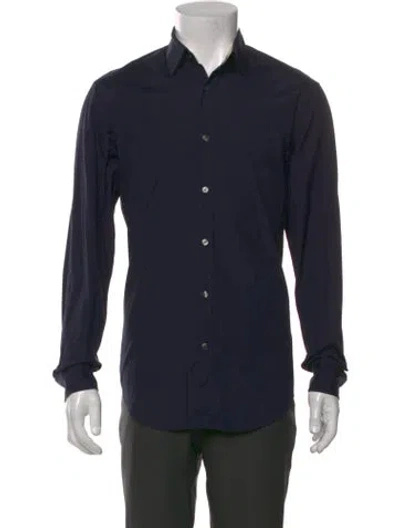 Pre-owned Burberry Long Sleeve Shirt In Blue