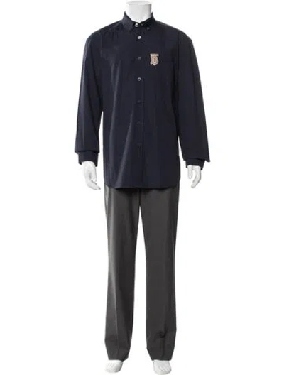 Pre-owned Burberry Long Sleeve Shirt In Blue
