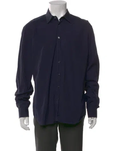 Pre-owned Burberry Long Sleeve Shirt In Blue