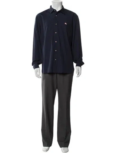 Pre-owned Burberry Long Sleeve Shirt In Blue