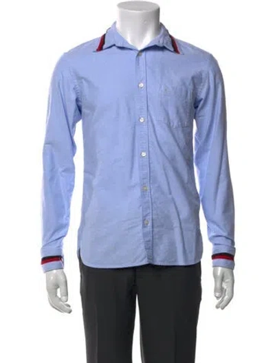 Pre-owned Burberry Long Sleeve Shirt In Blue