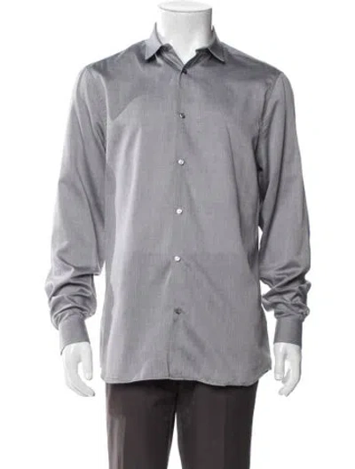 Pre-owned Burberry Long Sleeve Shirt In Gray
