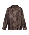 Burberry Check Silk Pyjama Shirt In Multi