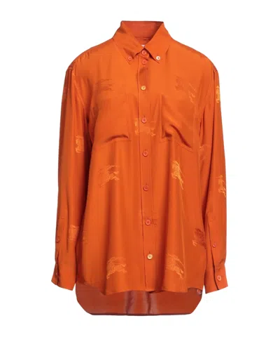 Burberry Long Sleeve Shirt In Orange