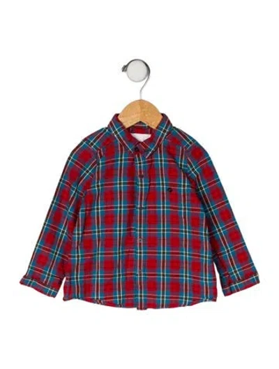 Pre-owned Burberry Babies' Long Sleeve Shirt In Red