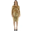 BURBERRY BURBERRY LONG-SLEEVE STRETCH SILK HAND-GATHERED SEQUINED DRESS