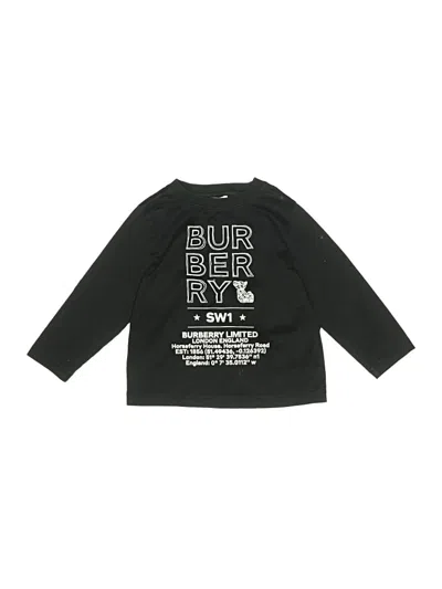 Pre-owned Burberry Kids' Long Sleeve T-shirt In Black