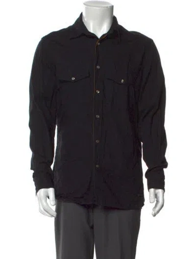 Pre-owned Burberry Long Sleeve Western Shirt In Black