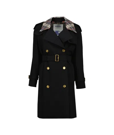 Burberry Long Sleeve Windbreaker In Black