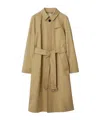 Burberry Mid-length Bonded Cotton Car Coat In Brown