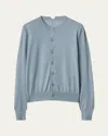 Burberry Long Sleeve Wool Cardigan In Gale