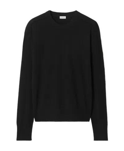 Burberry Fine-knit Wool Jumper In Black