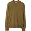 Burberry Long-sleeve Wool Polo Shirt In Shrew