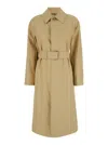 BURBERRY BURBERRY LONG SLEEVED BELTED WAIST TRENCH COAT