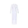 Burberry Long-sleeved Button-up Dress Openwork Inserts In White