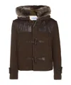 Burberry Brown Wool Casual Jacket In Black