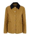 Burberry Giacca Trapuntata Con Colletto In Velluto In Brown